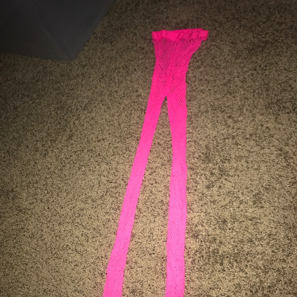 Hot pink fishnets!